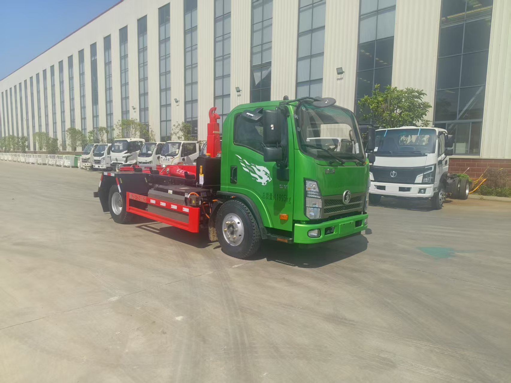 重汽王牌純電動(dòng)12噸勾臂垃圾車